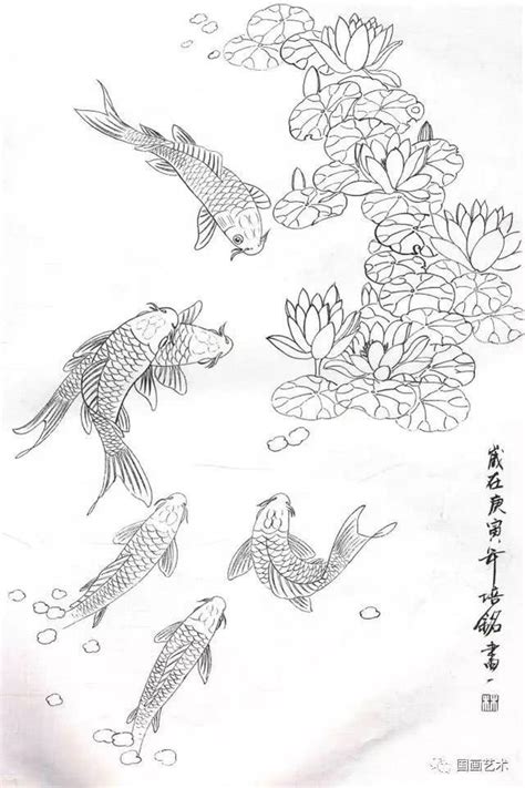 錦鯉魚畫|錦鯉魚畫法示範